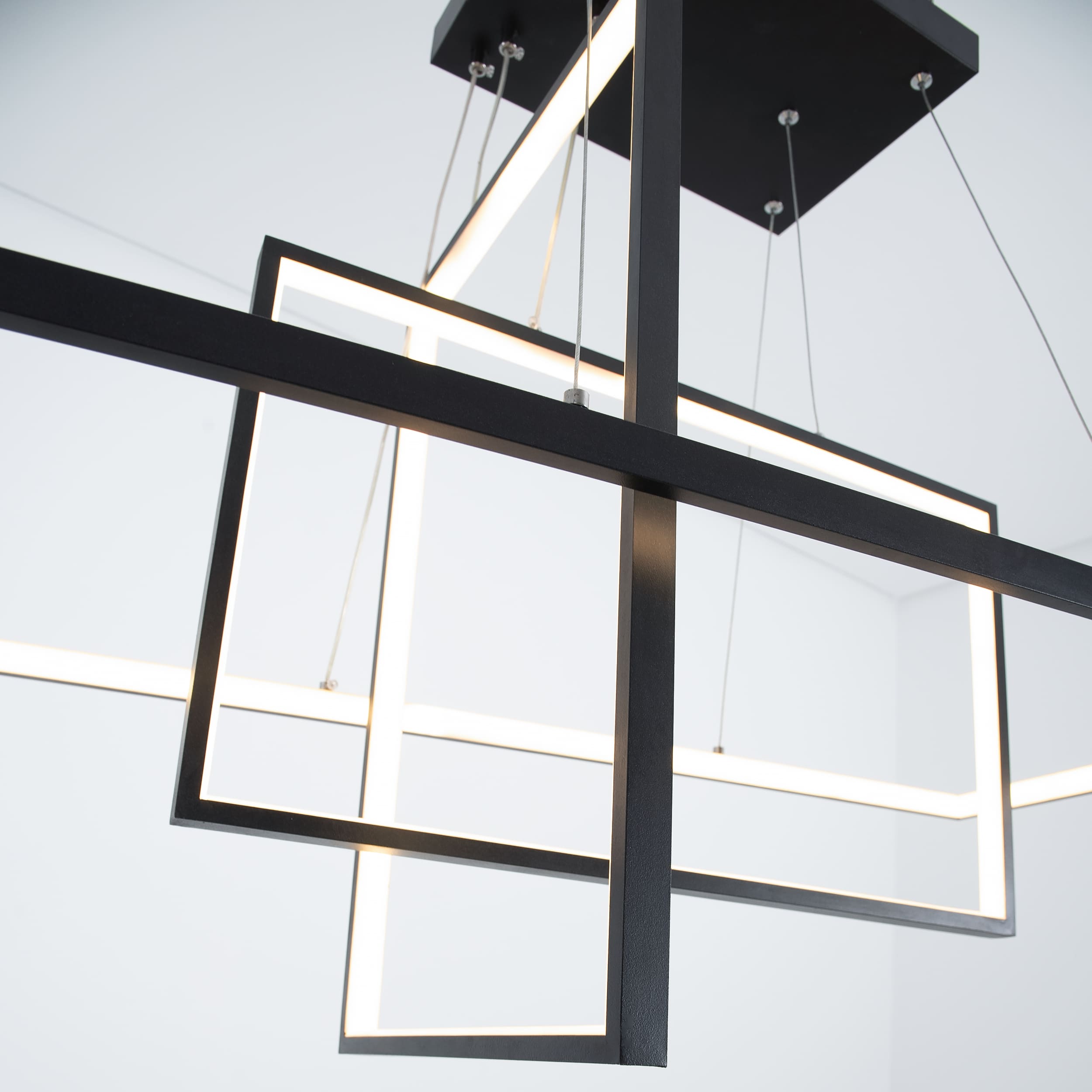3 Rectangle Chandelier-Black