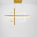 3 Rectangle Chandelier-Gold