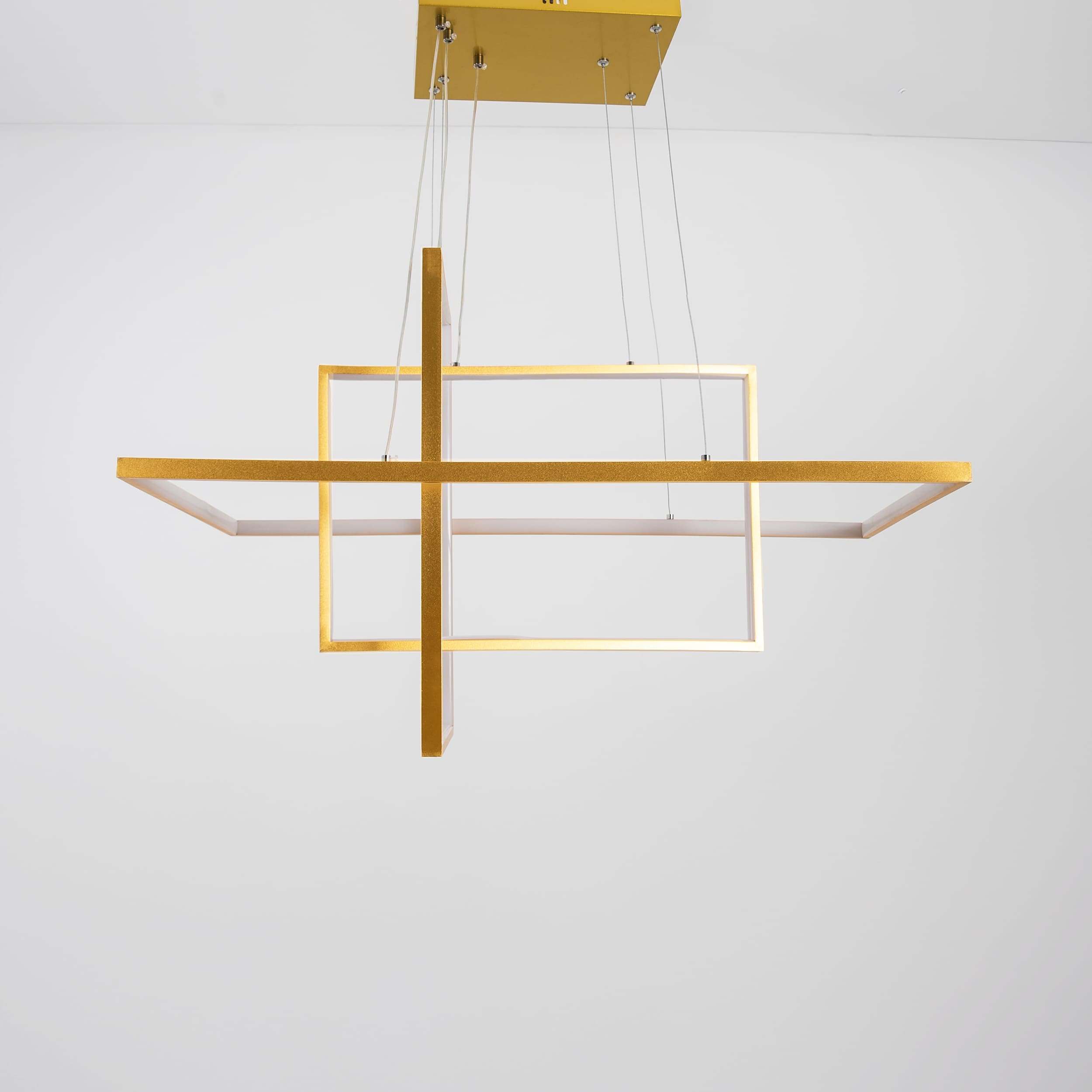 3 Rectangle Chandelier-Gold