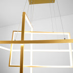 3 Rectangle Chandelier-Gold