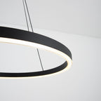 One Ring Down Chandelier-Black